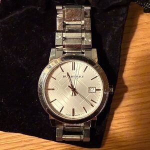 Burberry silver watch